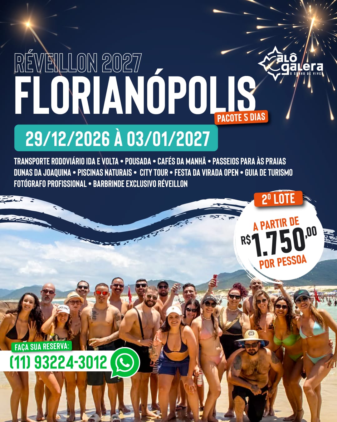 00. RÉVEILLON 2027 FLORIANÓPOLIS - SC (PACOTE 5 DIAS)